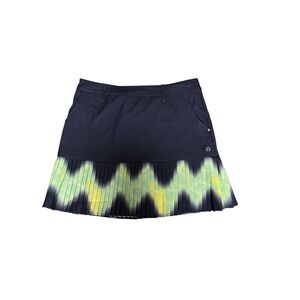 Tribal Sport Womens Deepblue Pleated Tie Dye Skort UPF 50 Size Medium NWT